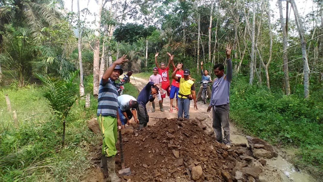 Tak Inginkan Lihat Jalan  Warga Berlumpur Walinagari 