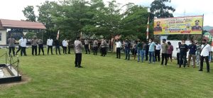 Jelang penangkapan preman Polres Sijunjung gelar apel pasukan